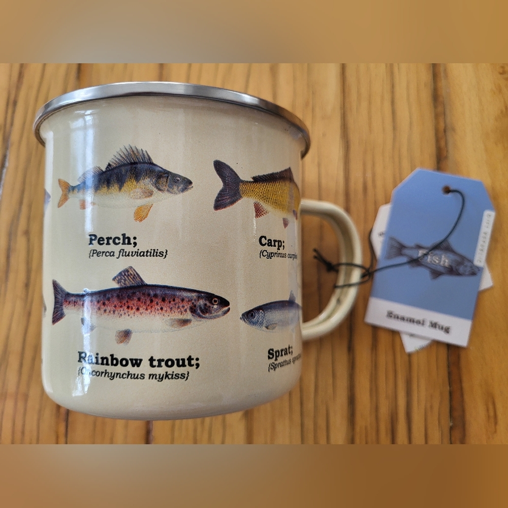Gift Republic Enamel Fish Mug